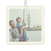 Geschenk für Vater | Modernes Blue Foto Grid Colla Autolufterfrischer (Rückseite)