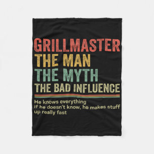 Geschenk für Vater Nickname Vater T-Shirt Grillmas Fleecedecke