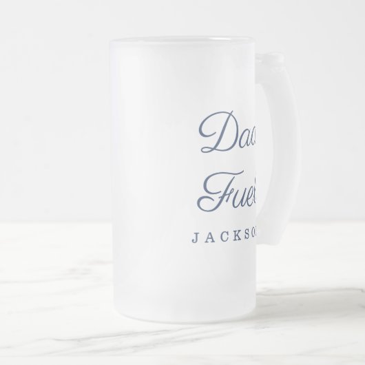 Geschenk für Vater | Stilvolle Vater Fuel Custom G Mattglas Bierglas (VorderseiteRechts)