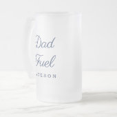 Geschenk für Vater | Stilvolle Vater Fuel Custom G Mattglas Bierglas (Vorderseite Links)