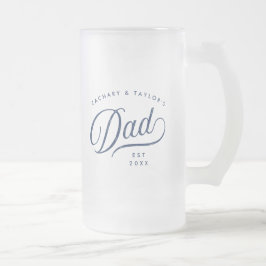 Geschenk für Vater | Stylischer Vater Custom Gift Mattglas Bierglas