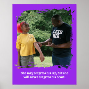 Geschenk für Vater und Tochter – Personalisiertes  Poster