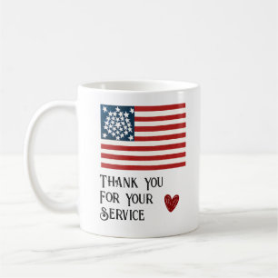 Geschenk für Veteranen Danke für Ihre Dienste Kaffeetasse