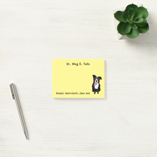 Geschenk für Veterinäre Grenzschutzbeamte Collie F Post-it Klebezettel (Büro)