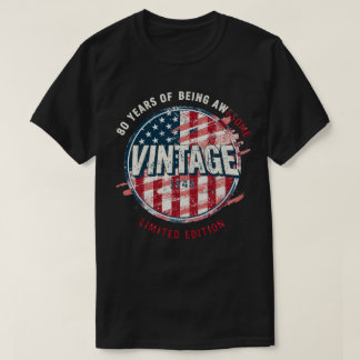 Geschenk für Vintage 80 Jahre limitierte Ausgabe 1 T-Shirt
