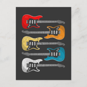 Geschenk für Vintage-Gitarrenspieler für Gitarrist Postkarte