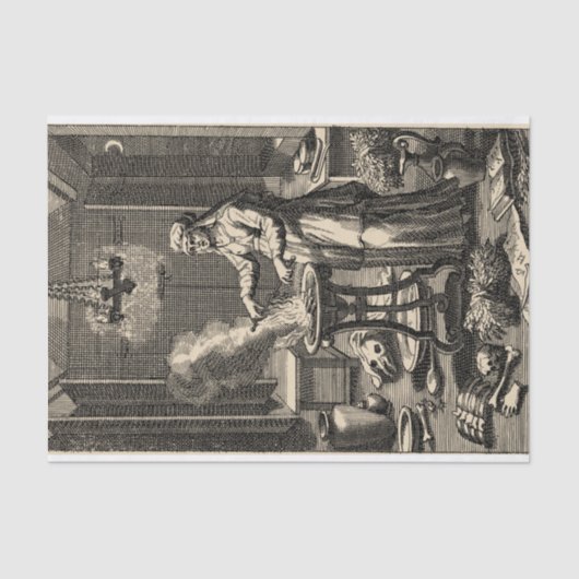 Geschenk für Vintage Hexerei-Halloween-Party Seidenpapier (Vorderseite)