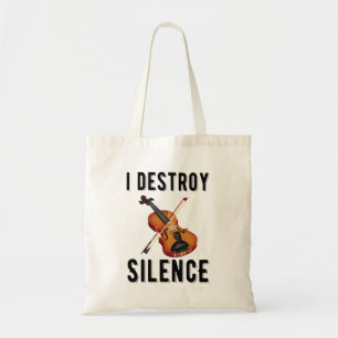 Geschenk für Violinist, ich zerstöre Stille Tragetasche