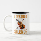 Geschenk für Violinist, ich zerstöre Stille Zweifarbige Tasse (Links)