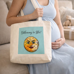 Geschenk für werdende Mütter zur Babyparty Mond De Jumbo Stoffbeutel