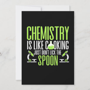 Geschenk für Wissenschaftler   Chemie ist wie Koch Einladung
