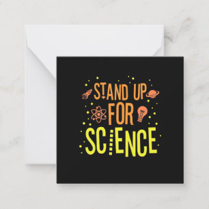 Geschenk für Wissenschaftler Steh für die Wissen Mitteilungskarte
