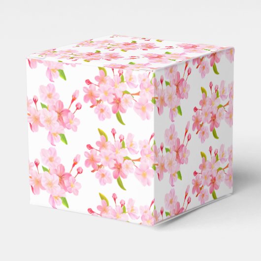Geschenk/Gefallen Box-Rosa Blüten Geschenkschachtel (Vorderseite)