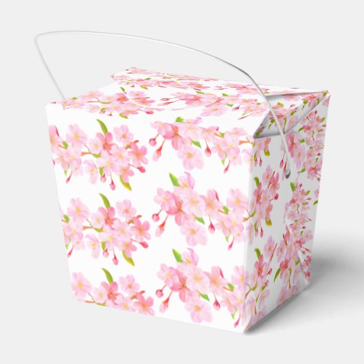 Geschenk/Gefallen Box-Rosa Blüten Geschenkschachtel (Rückseite)