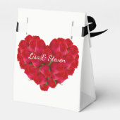 Geschenk/Gefallen Box-Rote Rosen Herz Geschenkschachtel (Rückseite)