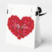Geschenk/Gefallen Box-Rote Rosen Herz Geschenkschachtel (Rückseite)
