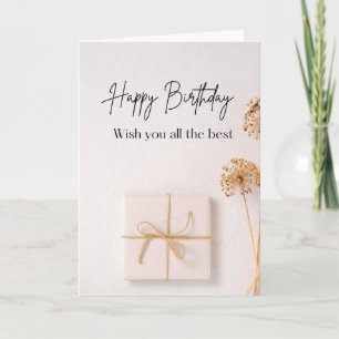 Geschenk & getrocknete Löwenzahnuhr Alles Gute zum Karte