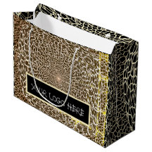 GESCHENK GOLD UND SCHWARZ GROSSE GESCHENKTÜTE