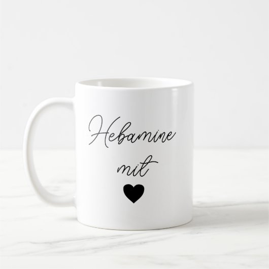 Geschenk Hebamme | Aufmerksamkeit und Dankeschön | Kaffeetasse (Links)