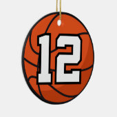 Geschenk-Idee der Basketball-Spieler-einheitliche Keramik Ornament (Rechts)