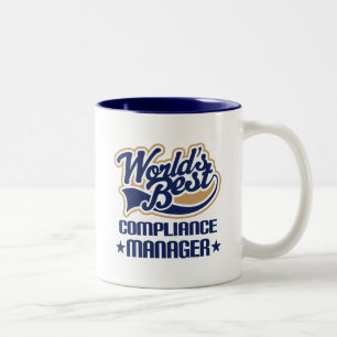 Geschenk-Idee für Befolgungs-Manager (Welten am Zweifarbige Tasse
