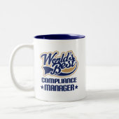 Geschenk-Idee für Befolgungs-Manager (Welten am Zweifarbige Tasse (Links)