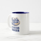 Geschenk-Idee für Geschäftsführer (Welten am Zweifarbige Tasse (Vorderseite Links)