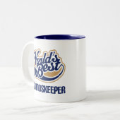 Geschenk-Idee für Groundskeeper (Welten am besten) Zweifarbige Tasse (Vorderseite Links)