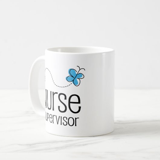 Geschenk-Idee für Krankenschwester-Aufsichtskraft Kaffeetasse (Vorderseite Links)