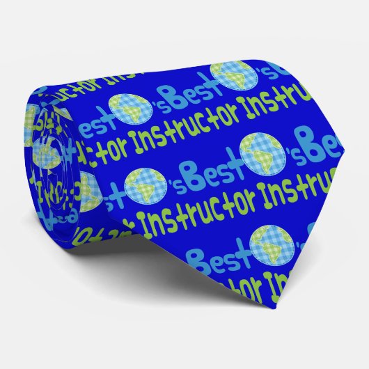 Geschenk-Idee für Lehrer (Welten am besten) Krawatte (Gerollt)
