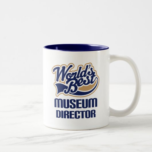 Geschenk-Idee für Museums-Direktor (Welten am Zweifarbige Tasse (Rechts)