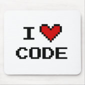 Geschenk-Idee für Programmierer| i Herzcode Mousep Mousepad (Vorne)