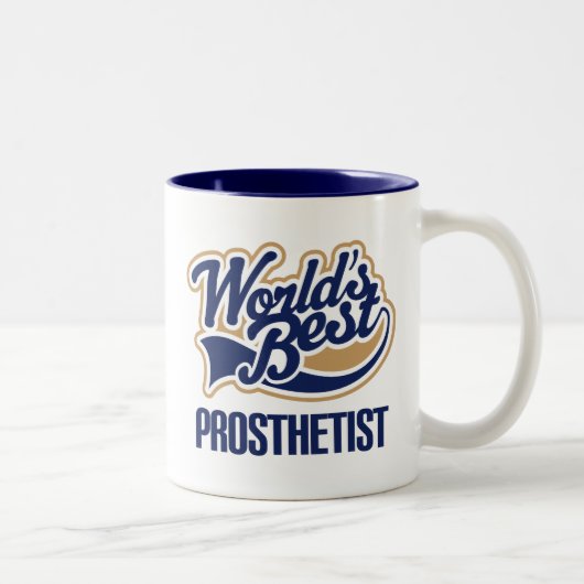 Geschenk-Idee für Prosthetist (Welten am besten) Zweifarbige Tasse (Rechts)