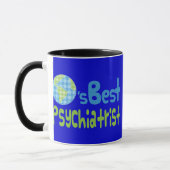 Geschenk-Idee für Psychiater (Welten am besten) Tasse (Links)