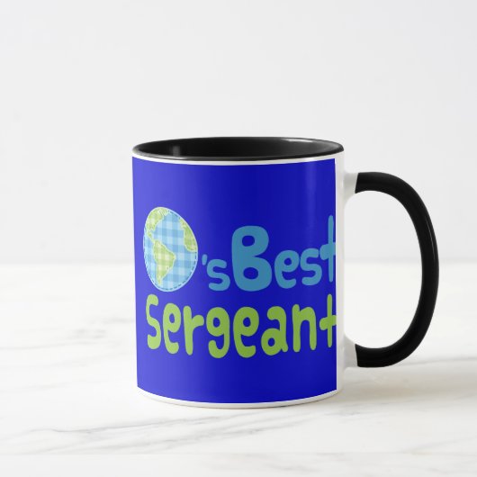 Geschenk-Idee für Sergeant (Welten am besten) Tasse (Rechts)
