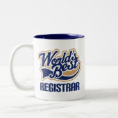 Geschenk-Idee für Standesbeamten (Welten am Zweifarbige Tasse (Links)