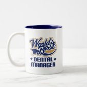 Geschenk-Idee für zahnmedizinischen Manager Zweifarbige Tasse (Links)