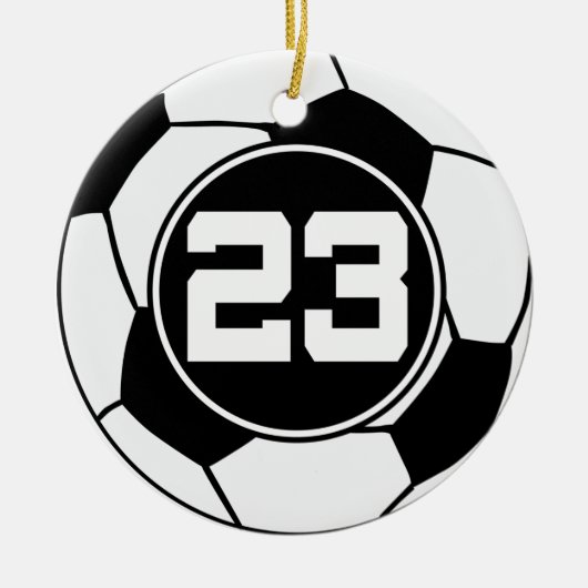 Geschenk-Idee Fußball-Jersey-Zahl-23 Keramikornament (Vorne)
