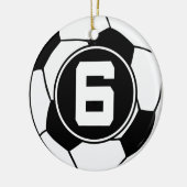 Geschenk-Idee Fußball-Jersey-Zahl-6 Keramik Ornament (Links)