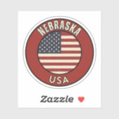 Geschenk im Stil des Nebraska Cornhusker State Aufkleber (Blatt)
