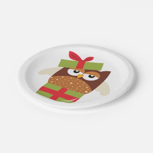 Geschenk in einem Schachtelpapier Teller (Schrägansicht)