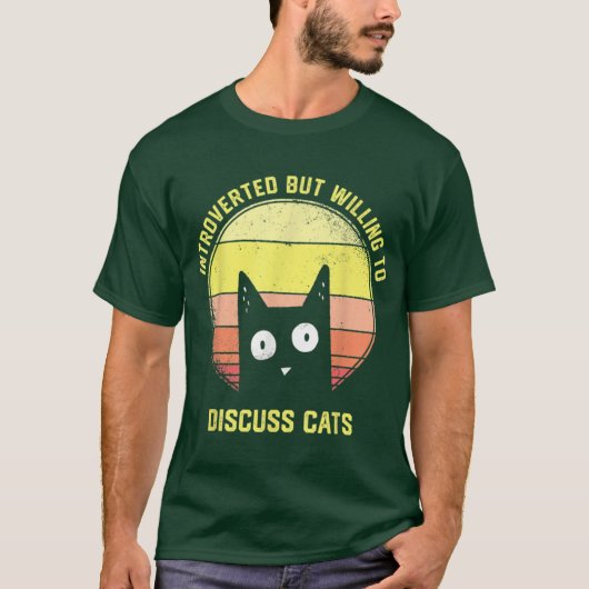 Geschenk Introvertiert Aber Willig Über Katzen Vin T-Shirt (Vorderseite)