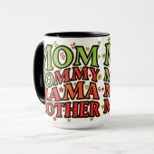 Geschenk Kaffeetasse für Mütter zum Muttertag (Vorderseite Links)