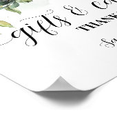 Geschenk & Karten Grüne Eukalyptus Baby Duschzeich Poster (Ecke)