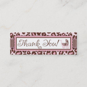 Geschenk-Karten-Rosa des Gepard-Mädchen-TY dünnes Mini Visitenkarte