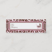 Geschenk-Karten-Rosa des Gepard-Mädchen-TY dünnes Mini Visitenkarte (Rückseite)