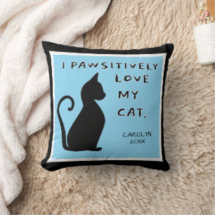 Geschenk! Kuschel-Kissen mit Katzenmotiv für Katze Kissen