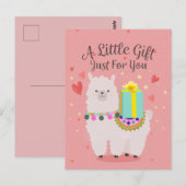 Geschenk Lama Postkarte (Vorne/Hinten)