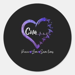Geschenk Liebe CNA Liebe für den Frieden Rette L Runder Aufkleber