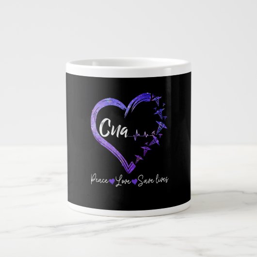 Geschenk| Liebe CNA Liebe für den Frieden Rette Le Jumbo-Tasse (Vorderseite)